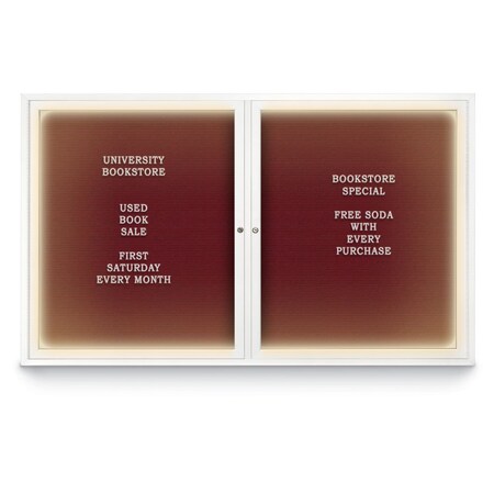 United Visual Products Indoor Enclosed Combo Board, 42"x32", Black Frame/Grey & Cinnabar UVCB4232B-GREY-CINNABA